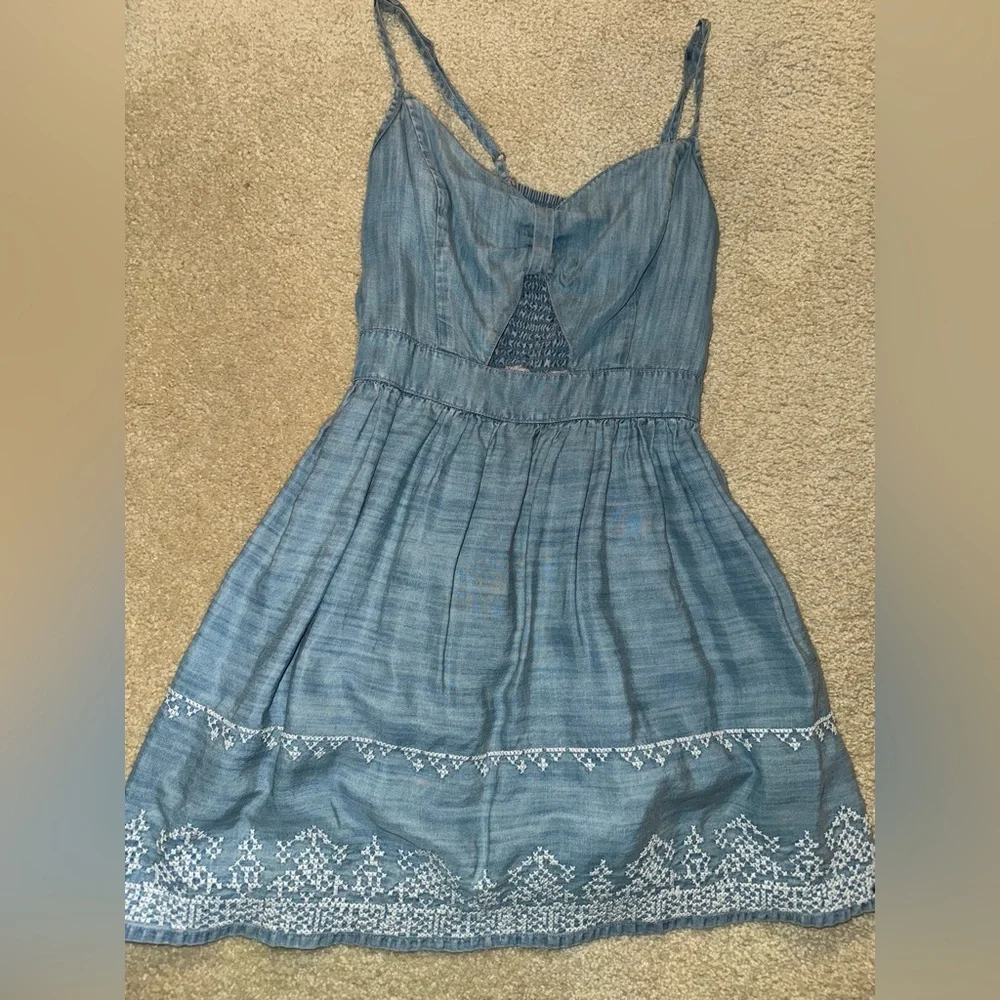Hollister Light Blue Denim Dress - Picture 1 of 5